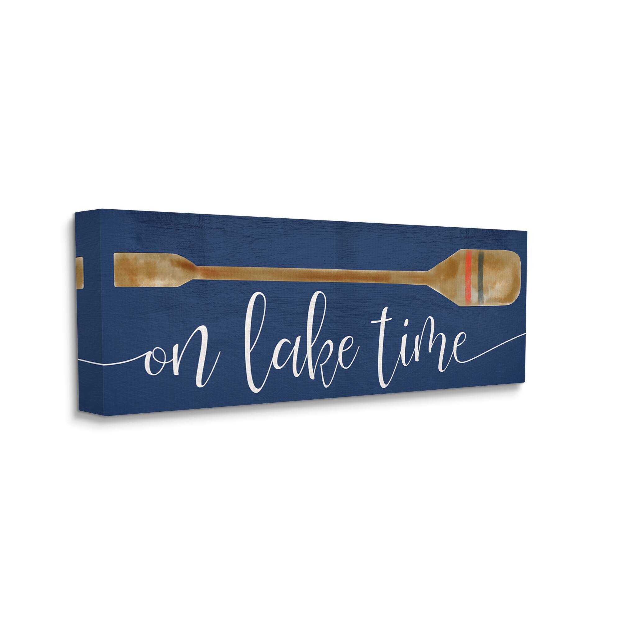 Stupell Industries Blue On Lake Time Canvas Wall Art